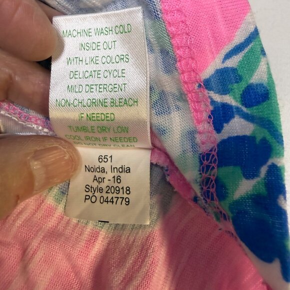 Lilly Pulitzer Essie Dress Medium Barefoot Princess Split Neck EUC - Picture 7 of 11